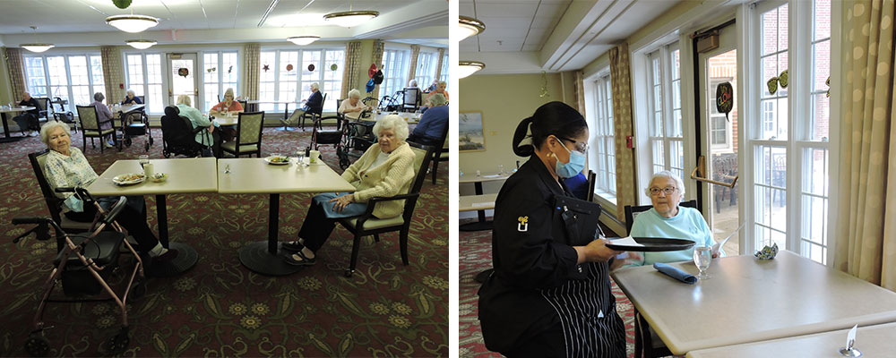 Residents dining at Clark
