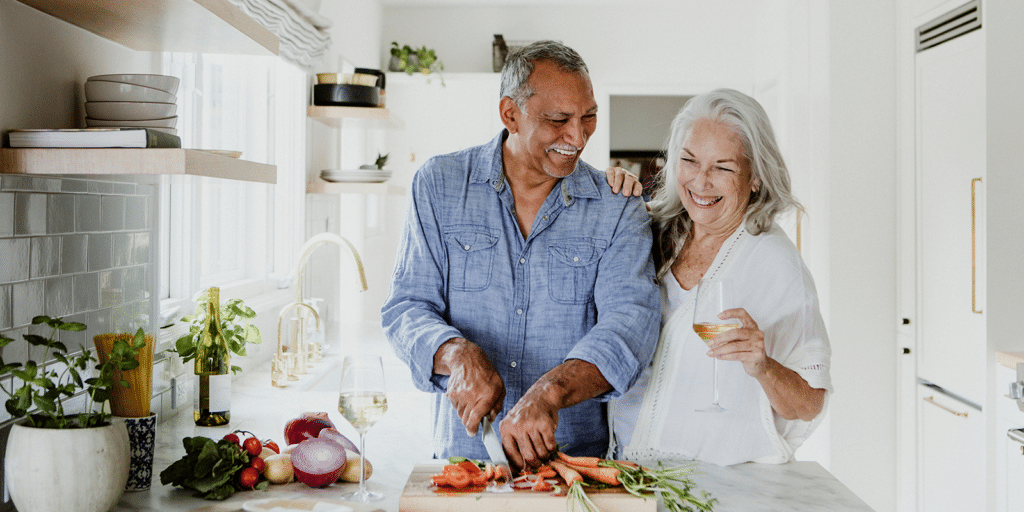Couple making dinner - Clark Retirement, Life Plan Community